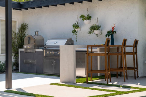 Summerset Grill in Backyard