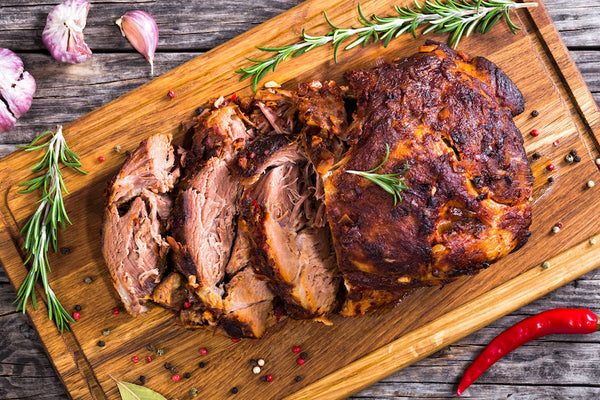 Grilled Pork Roast with Fruit Compote