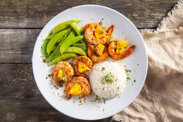 Jerk Shrimp with Pineapple Salad