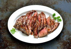 Soy Marinated Grilled Flank Steak and Scallions