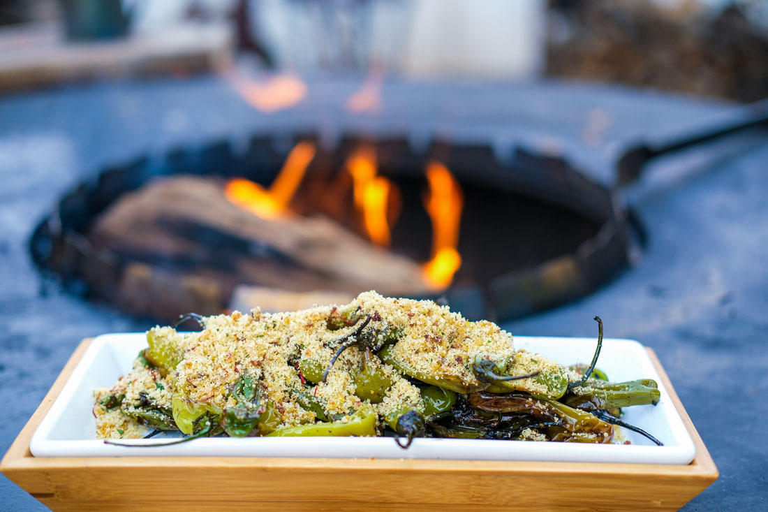 Spanish Peppers with Iberico Crumbles