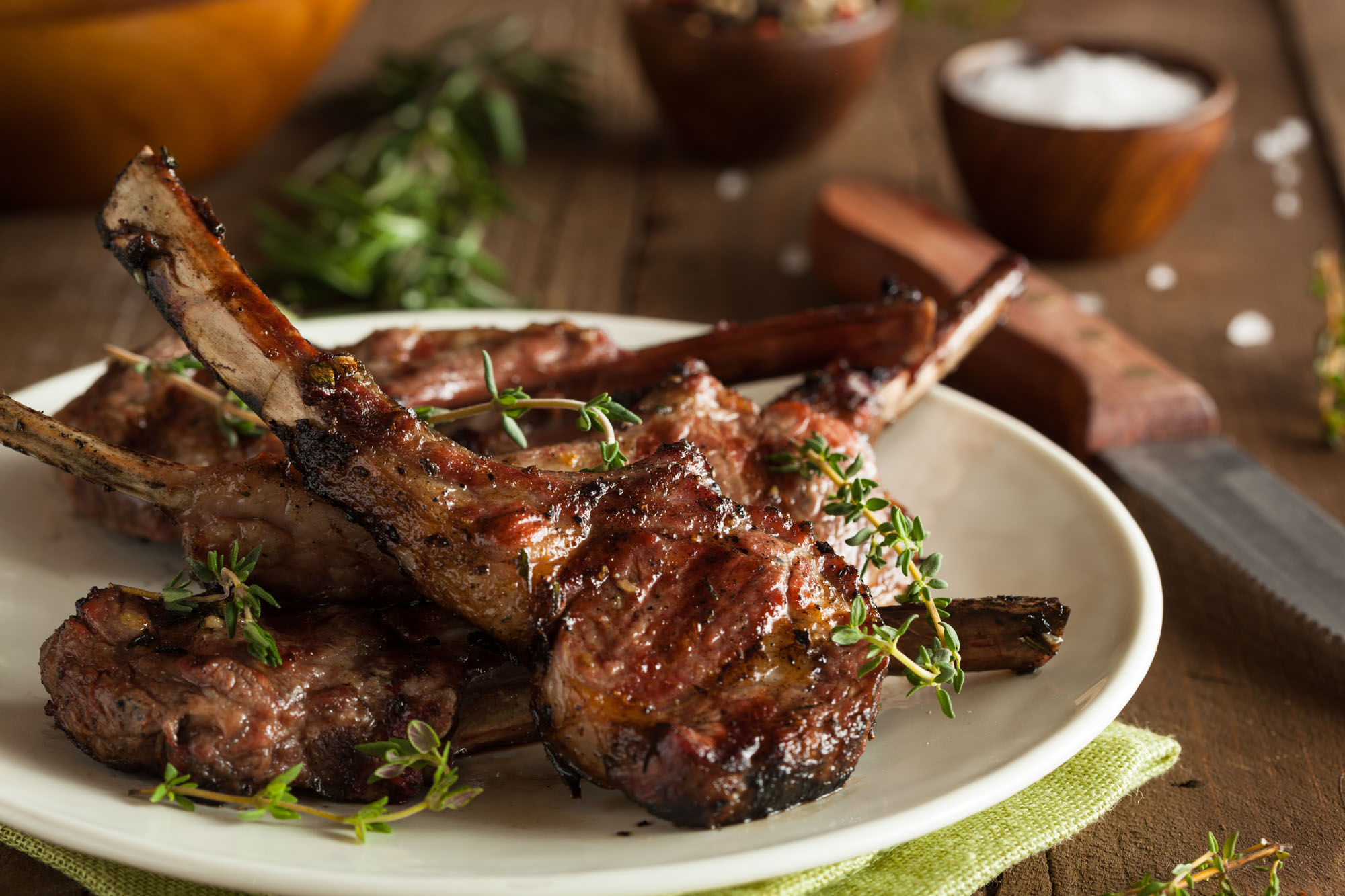 Garlic & Rosemary Grilled Lamb Chops